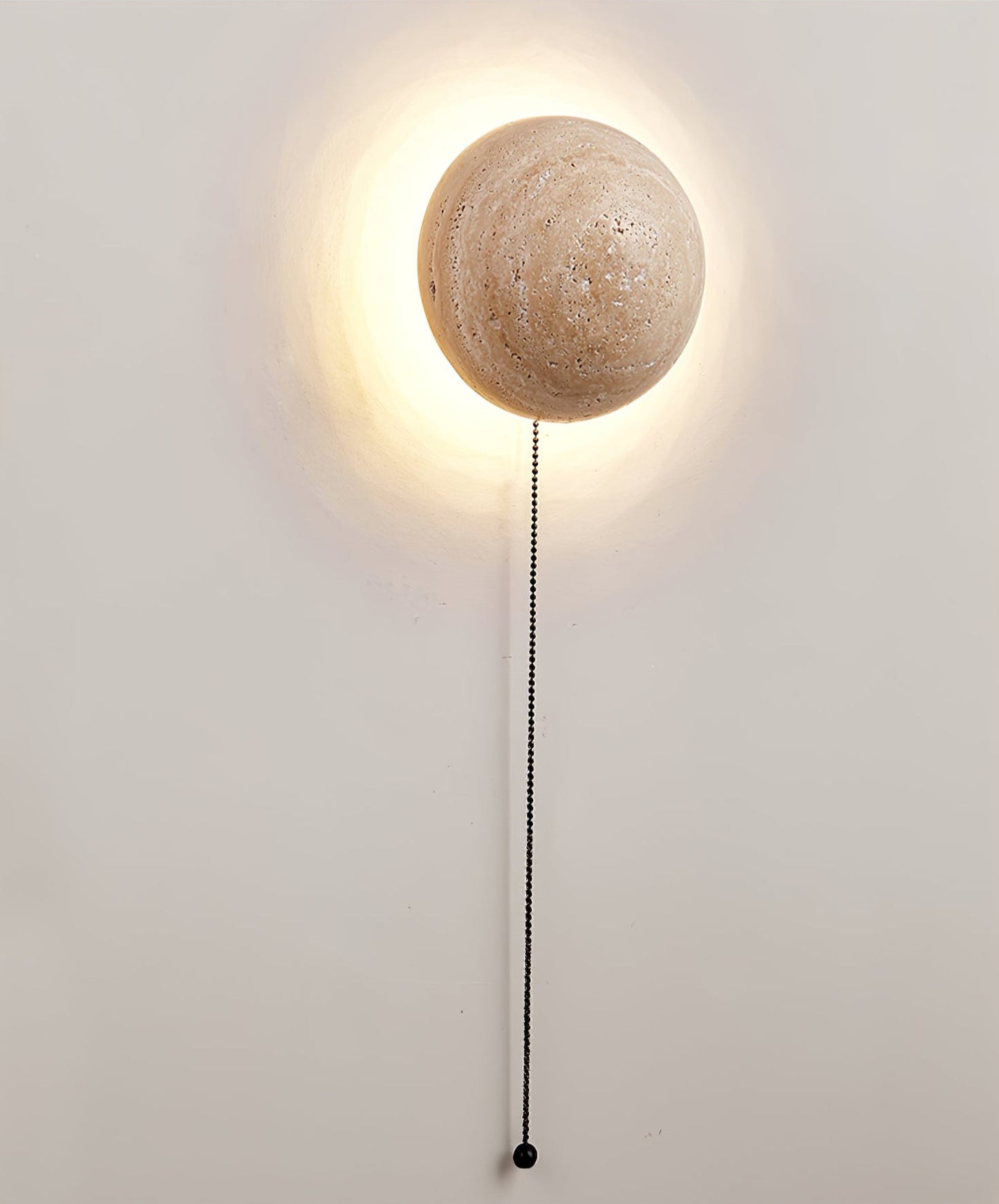 Luna Travertine Wall Light - Integrated LED Indoor Fixture