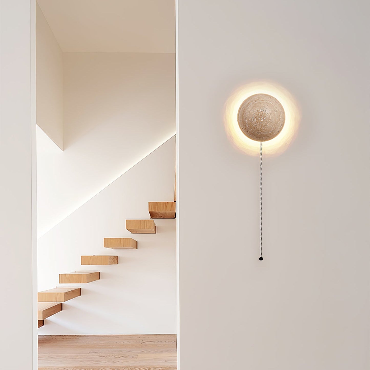 Luna Travertine Wall Light - Integrated LED Indoor Fixture
