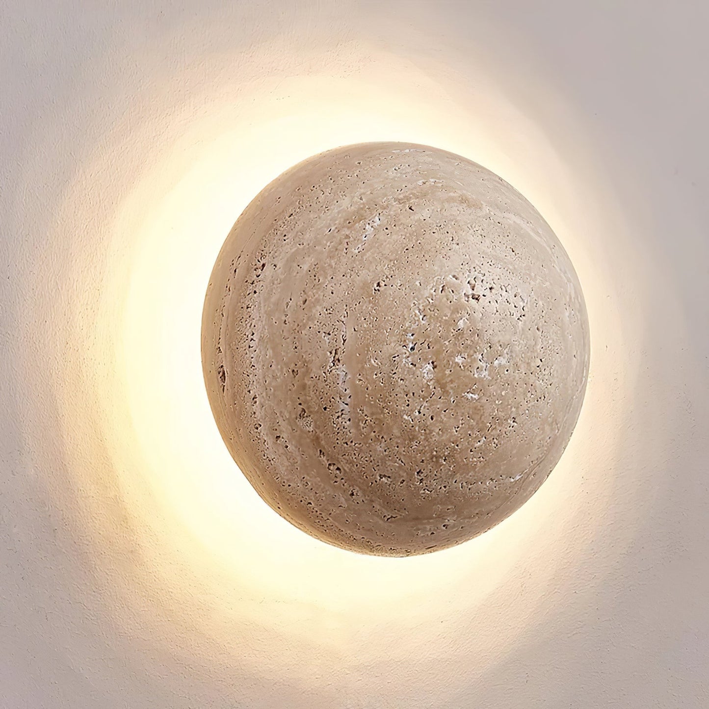 Luna Travertine Wall Light - Integrated LED Indoor Fixture