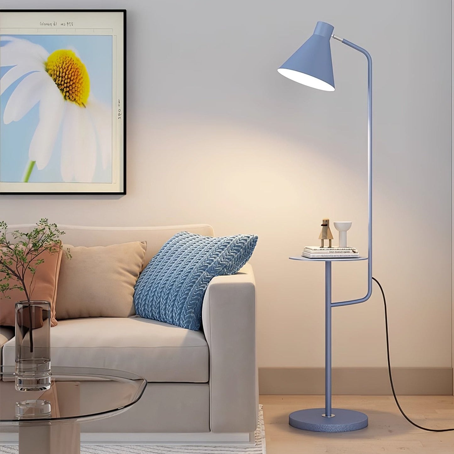 Macaroon Floor Lamp with Tray - LED Indoor Lighting