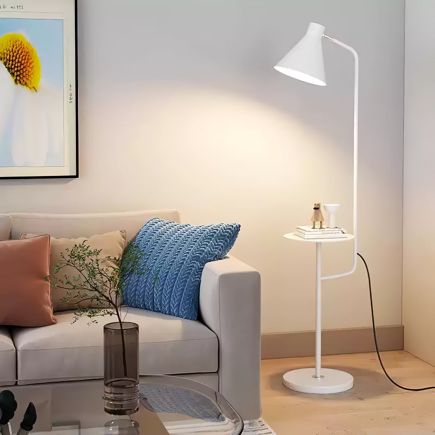 Macaroon Floor Lamp with Tray - LED Indoor Lighting