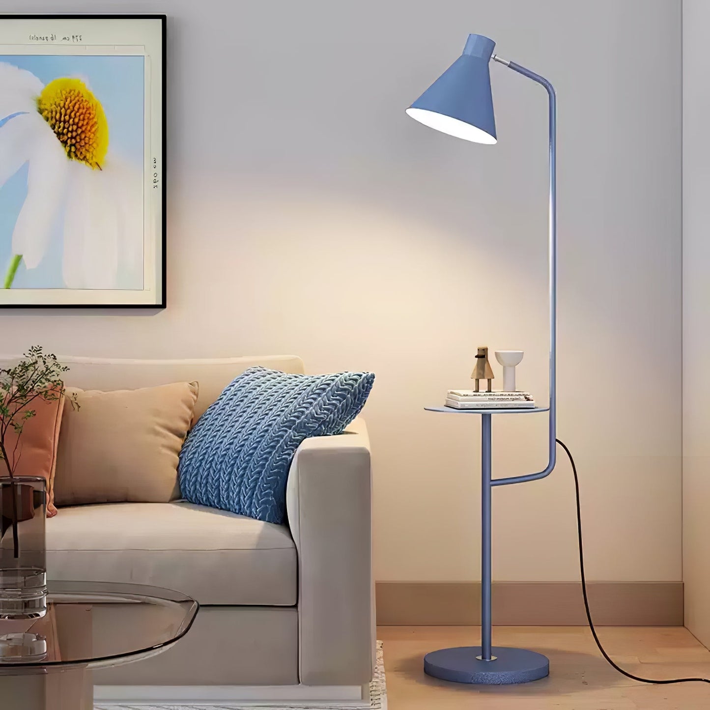 Macaroon Floor Lamp with Tray - LED Indoor Lighting