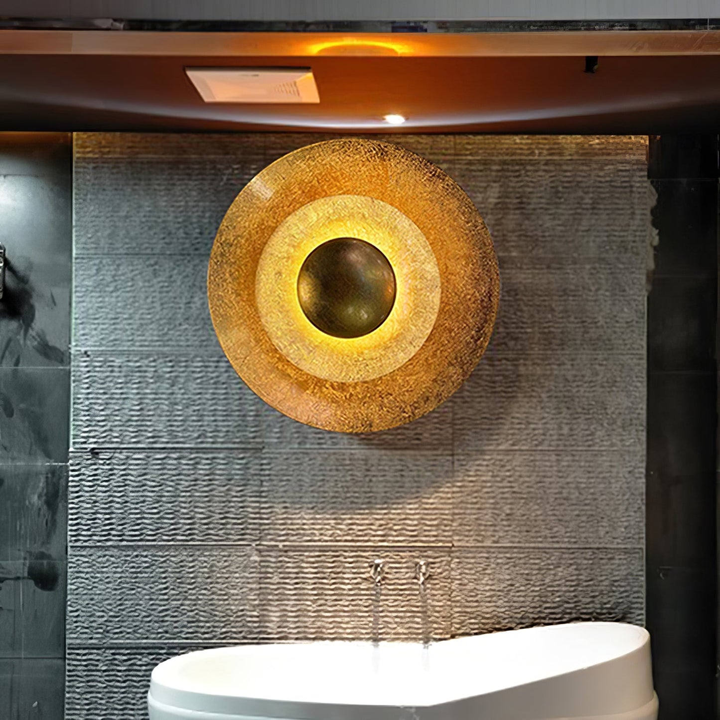 Machine Wall Lamp with LED Lighting - Modern Gold Design
