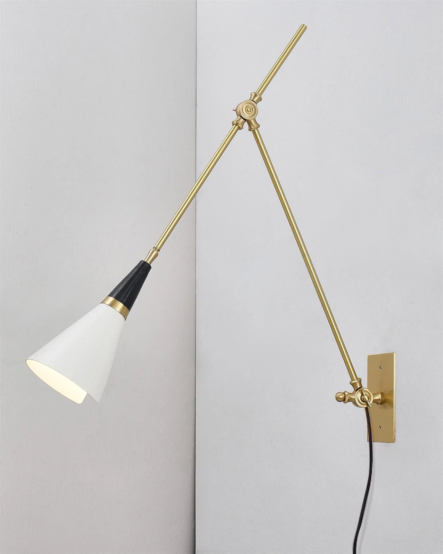 Magari Plug In Wall Lamp with Adjustable Shade LED Light