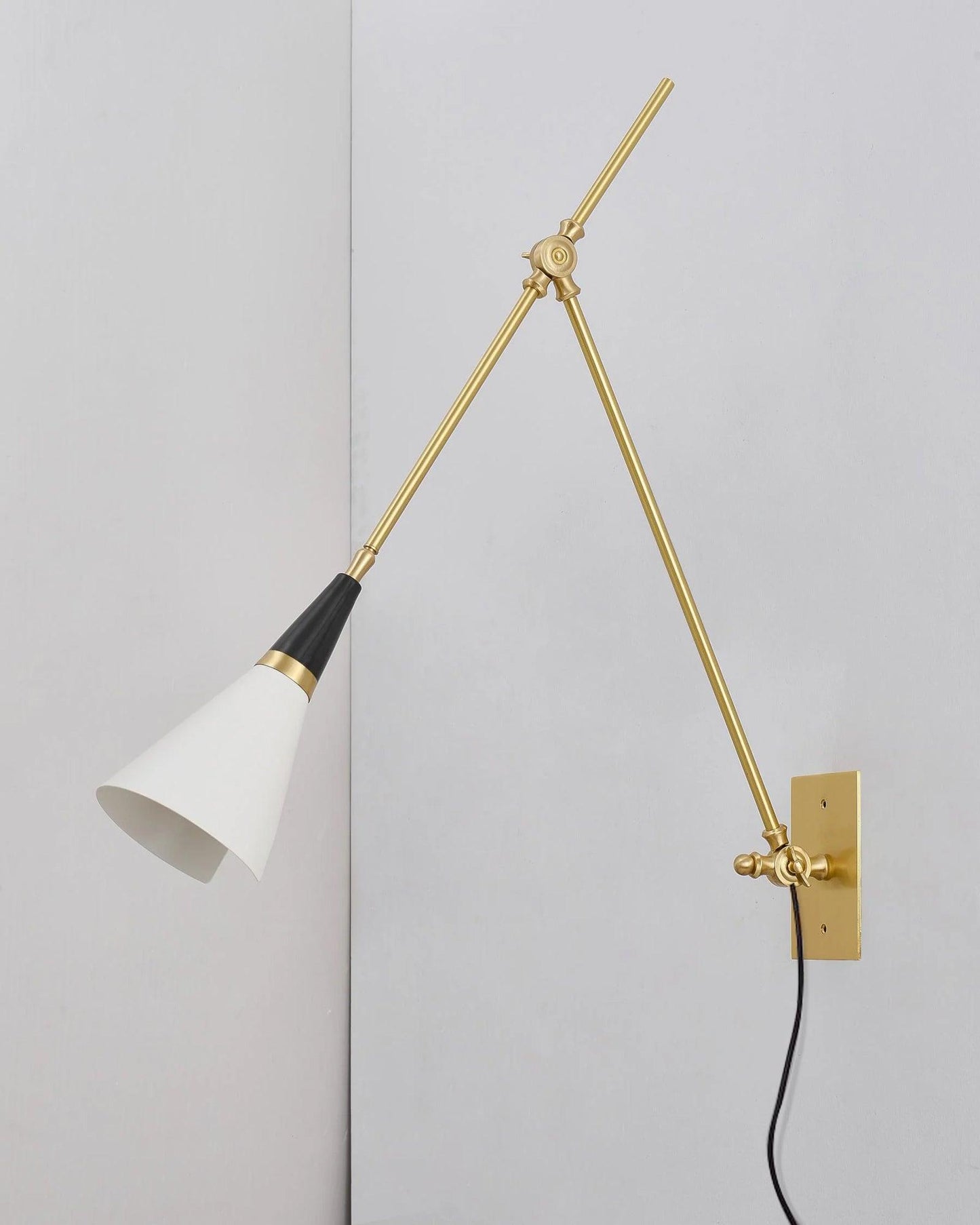 Magari Plug In Wall Lamp with Adjustable Shade LED Light