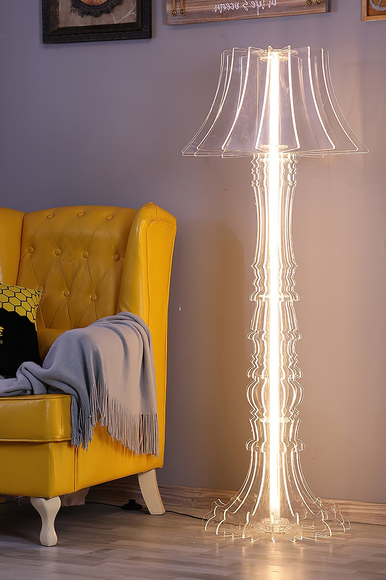 Josephine Table & Floor Lamp with Integrated LED Lighting