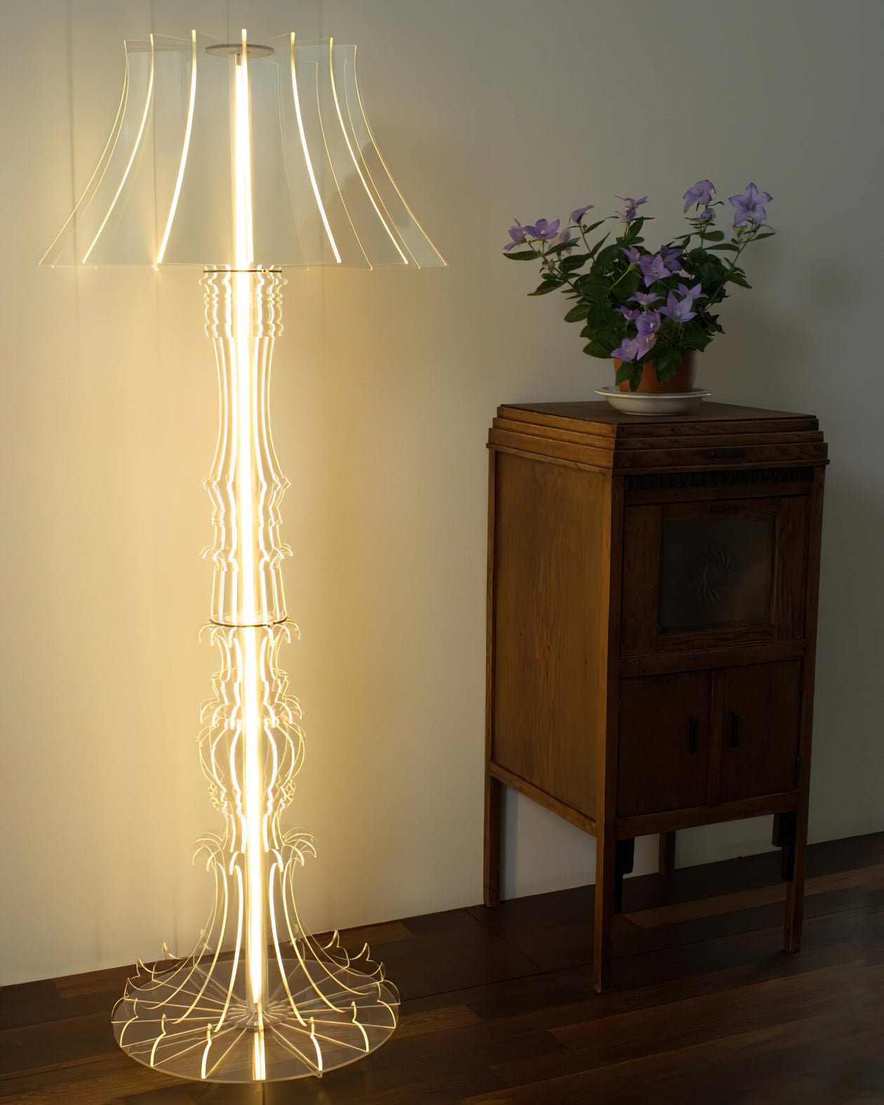 Josephine Table & Floor Lamp with Integrated LED Lighting