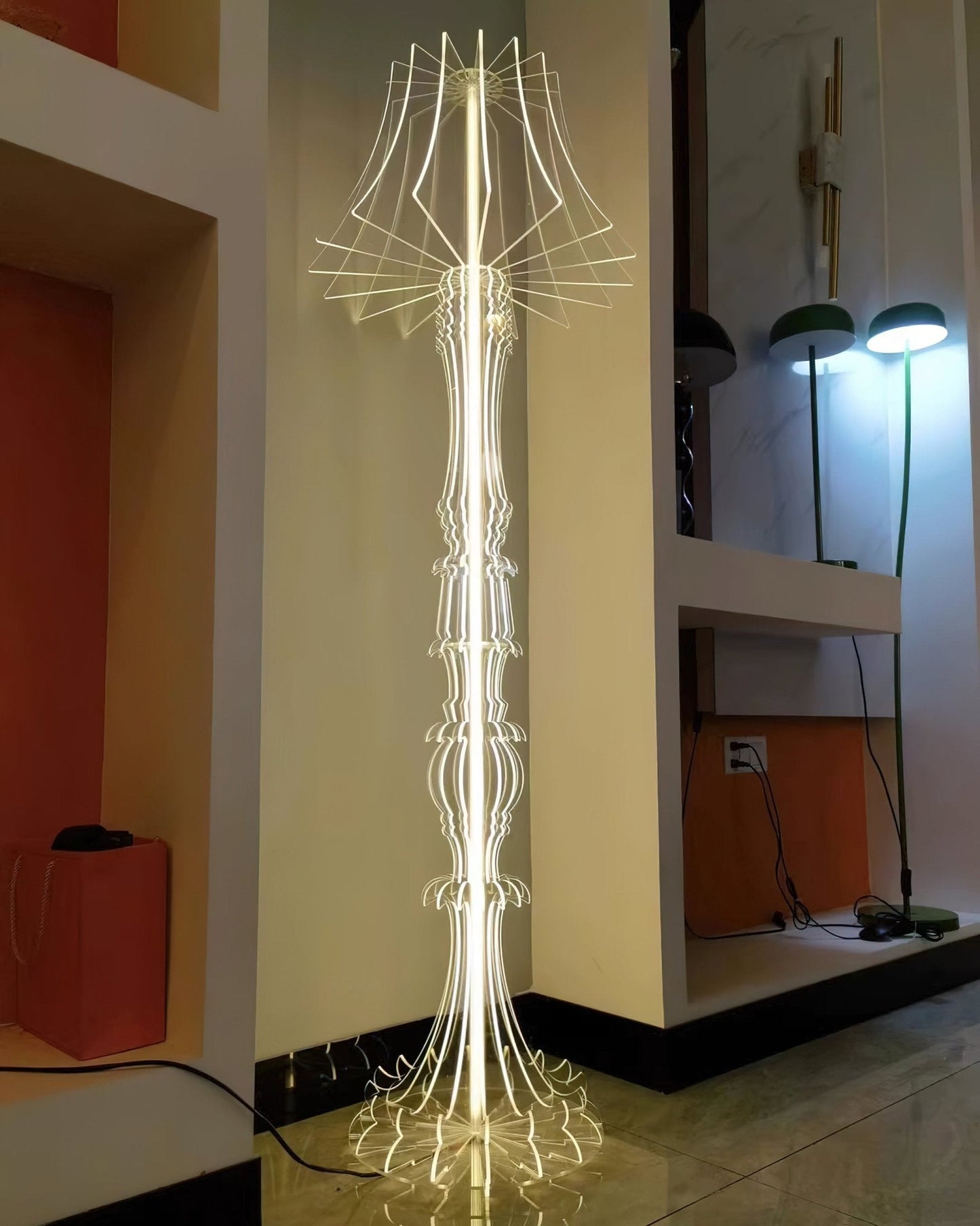 Josephine Table & Floor Lamp with Integrated LED Lighting