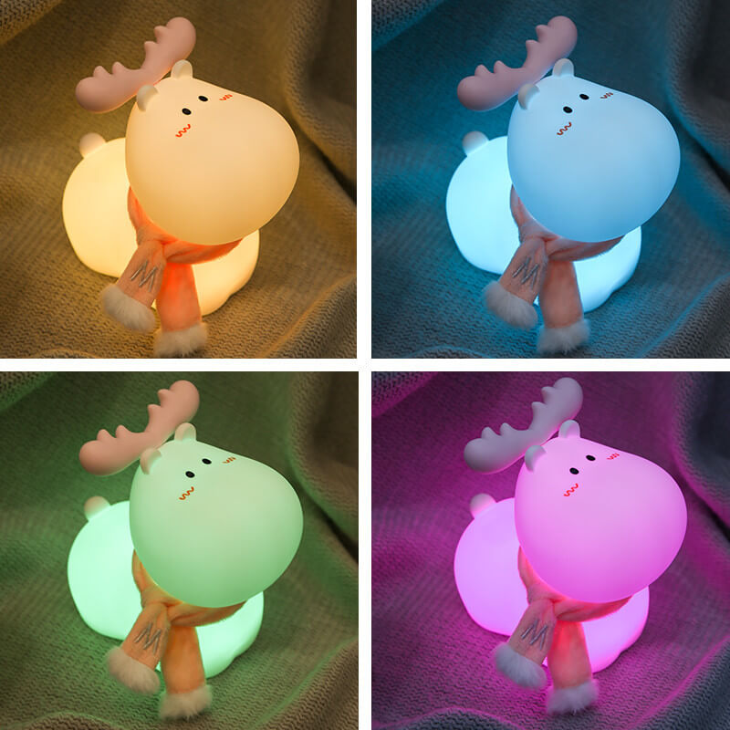 Modern Creative Cute Cow Silicone USB Rechargeable Night Light Table Lamp