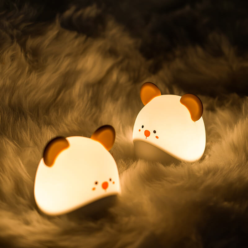 Cartoon Mouse Silicone USB LED Night Light Table Lamp