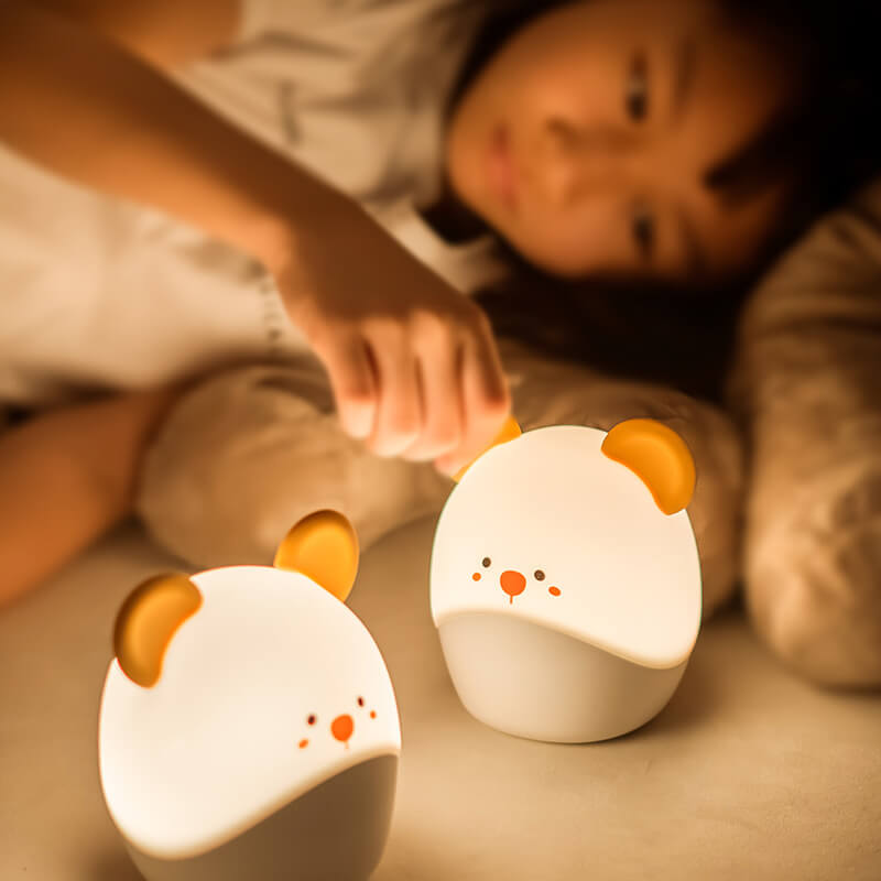 Cartoon Mouse Silicone USB LED Night Light Table Lamp