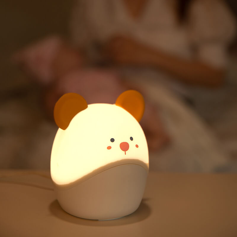 Cartoon Mouse Silicone USB LED Night Light Table Lamp