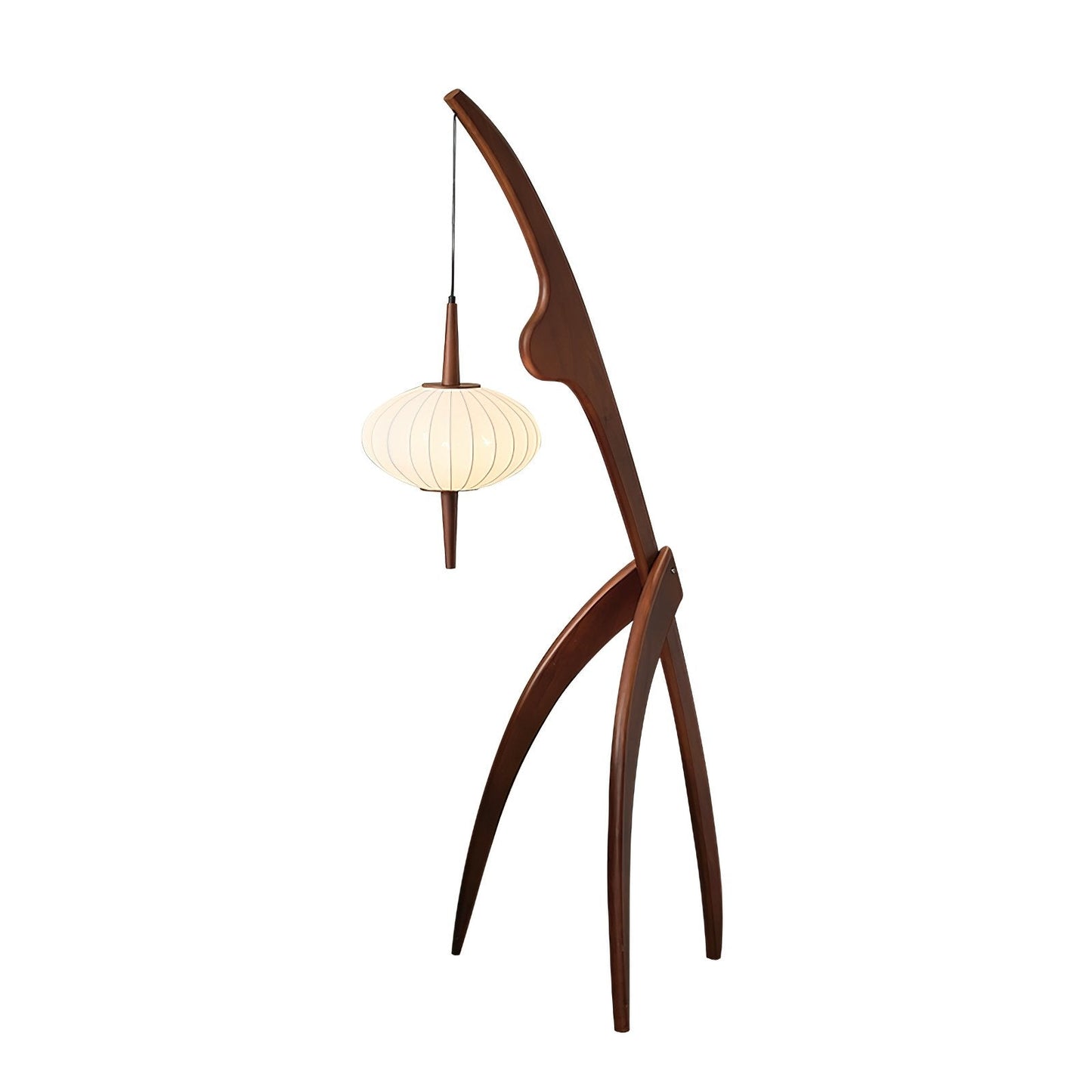 Mantis Wood Floor Lamp with LED, Indoor Use, Abstract Design