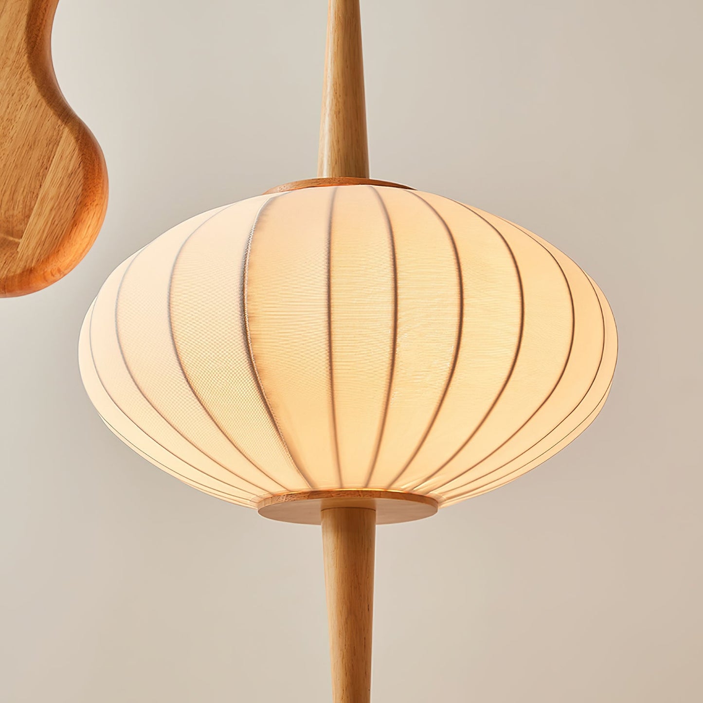 Mantis Wood Floor Lamp with LED, Indoor Use, Abstract Design