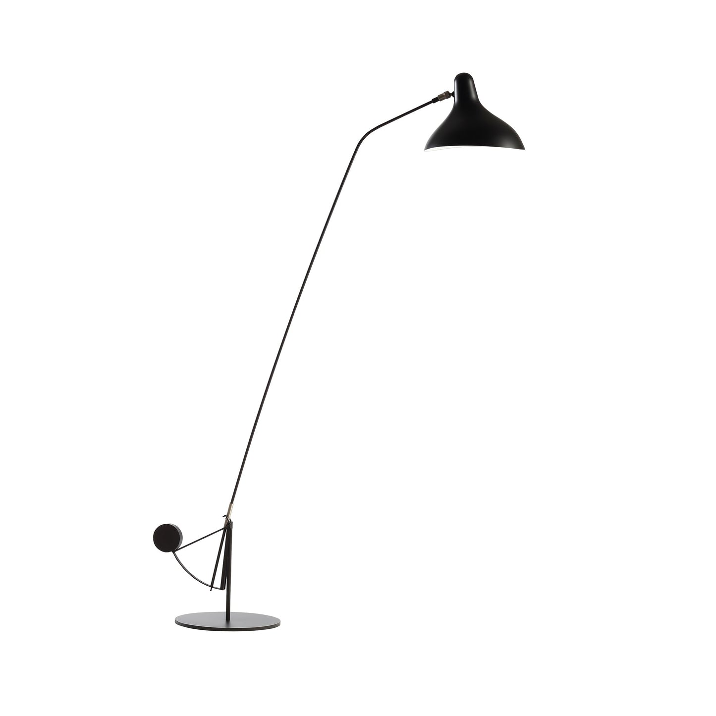Mantis Arm Floor Lamp with LED, Adjustable Height, Black