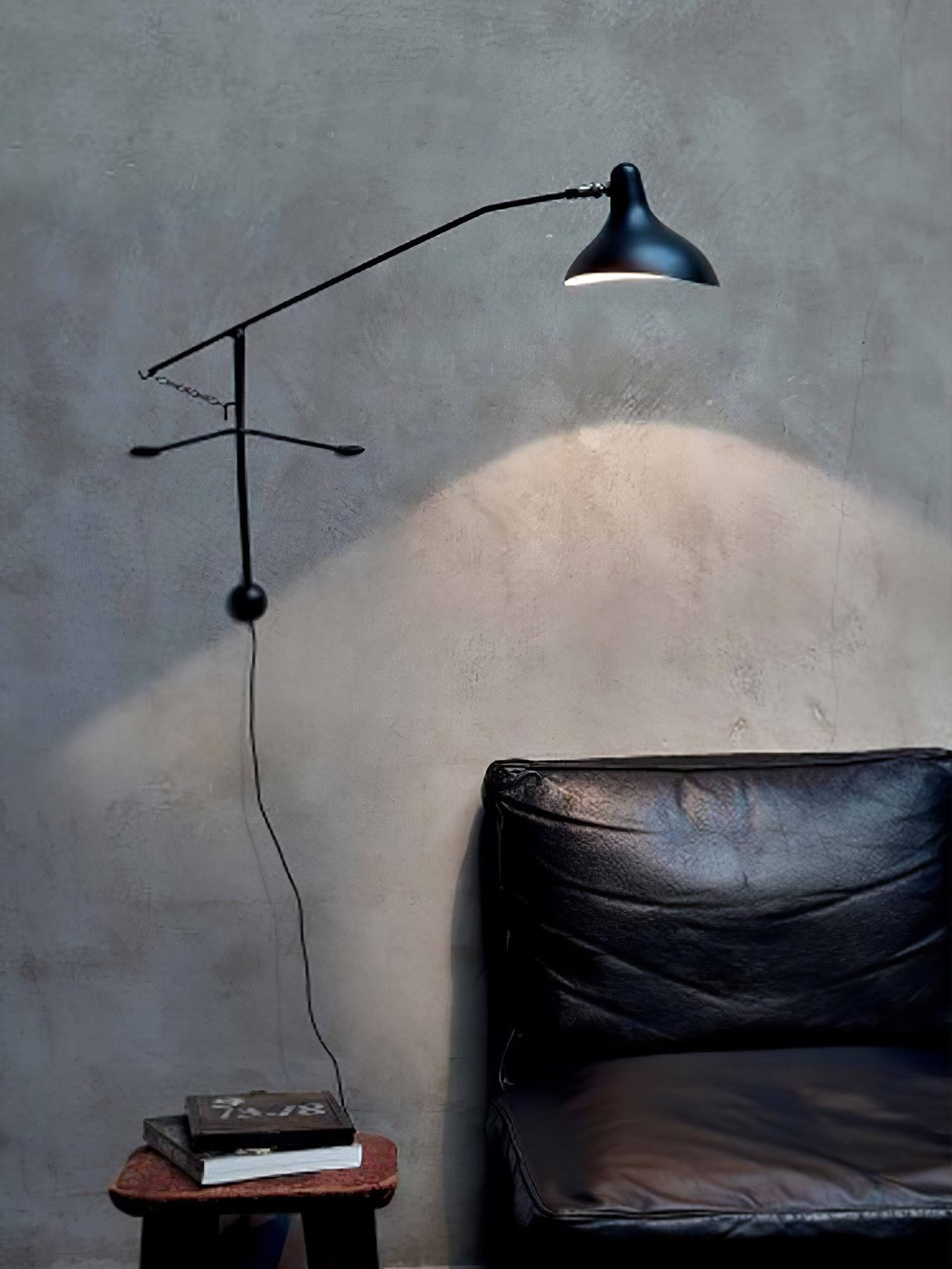 Mantis Arm Wall Lamp Black Metal LED Indoor Light
