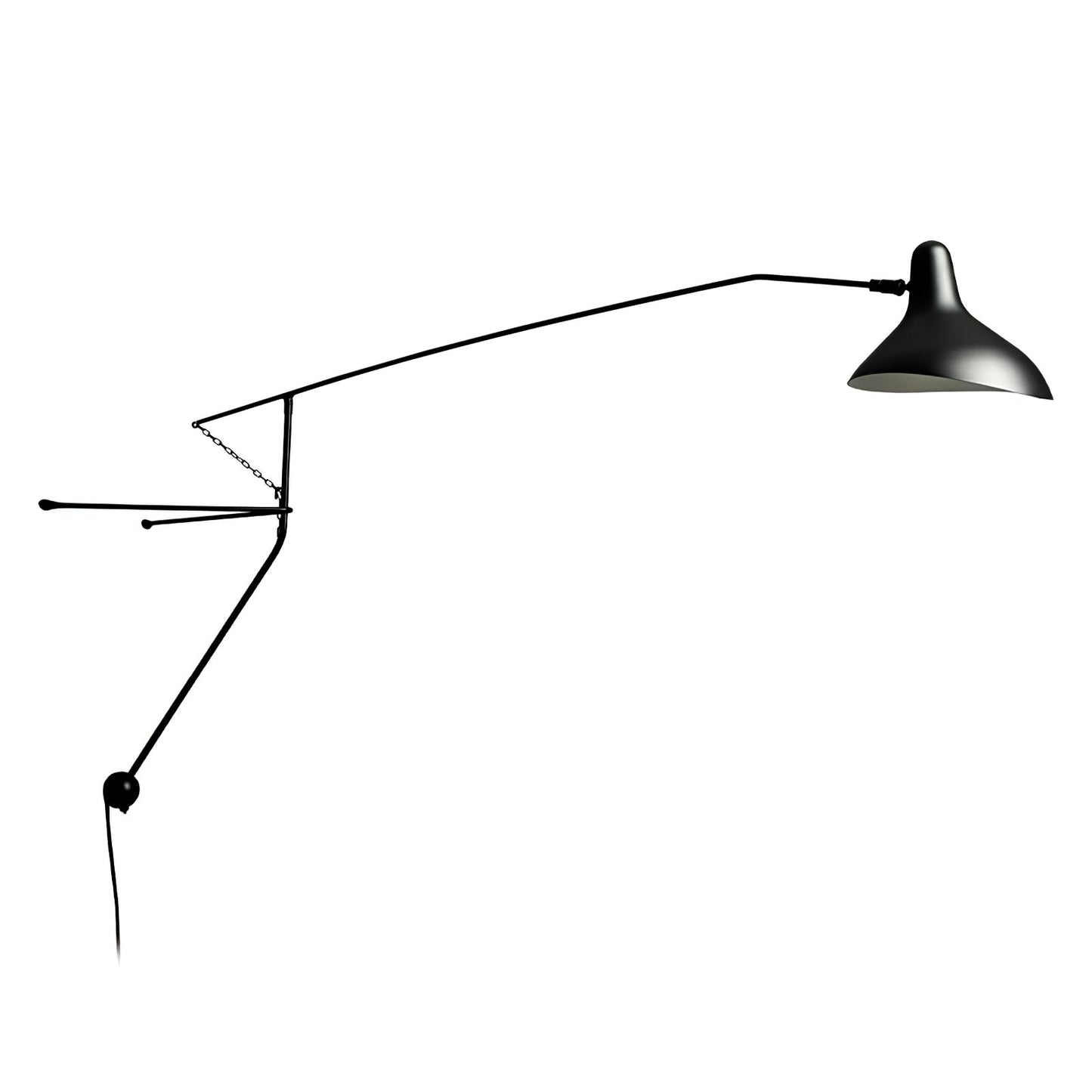Mantis Arm Wall Lamp Black Metal LED Indoor Light