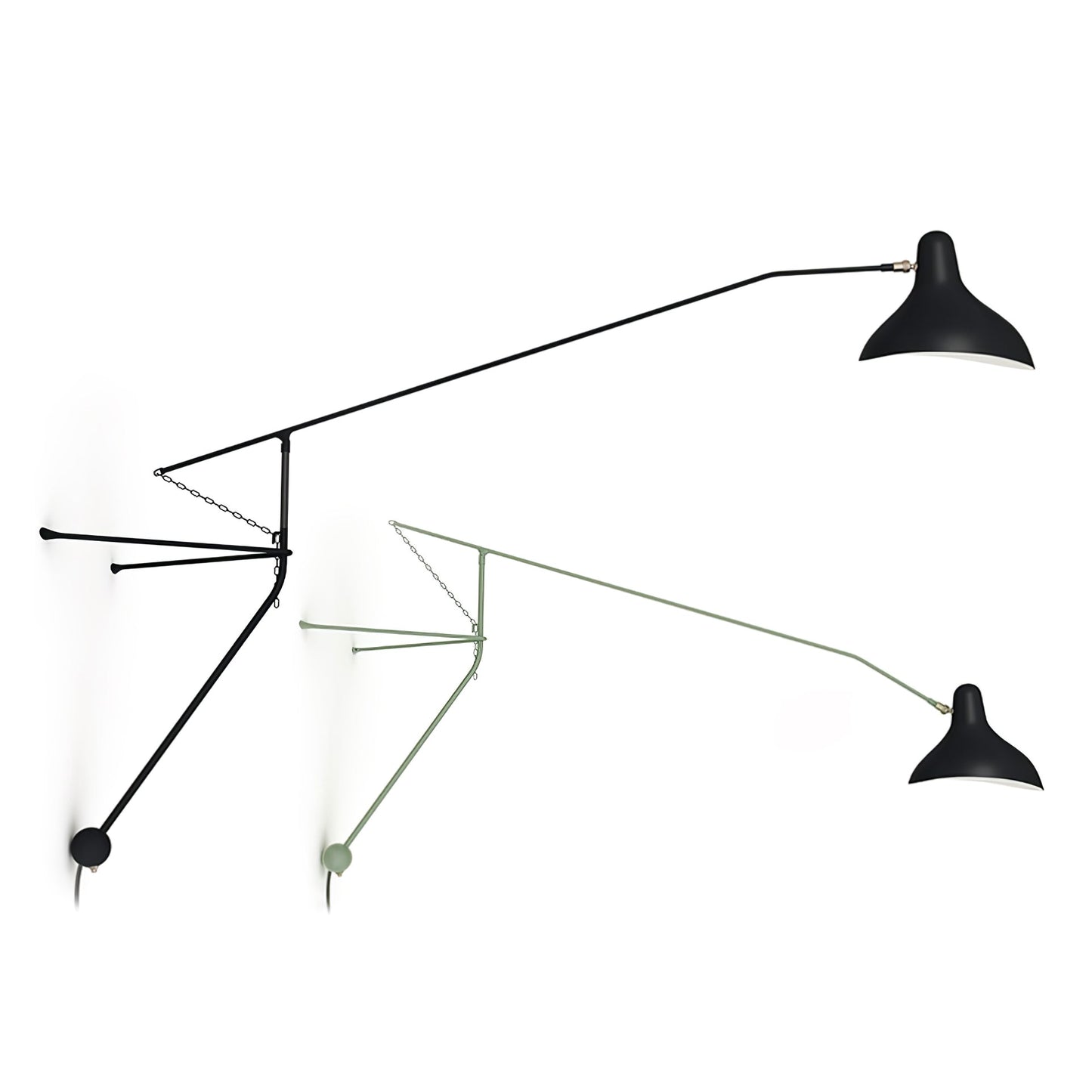 Mantis Arm Wall Lamp Black Metal LED Indoor Light