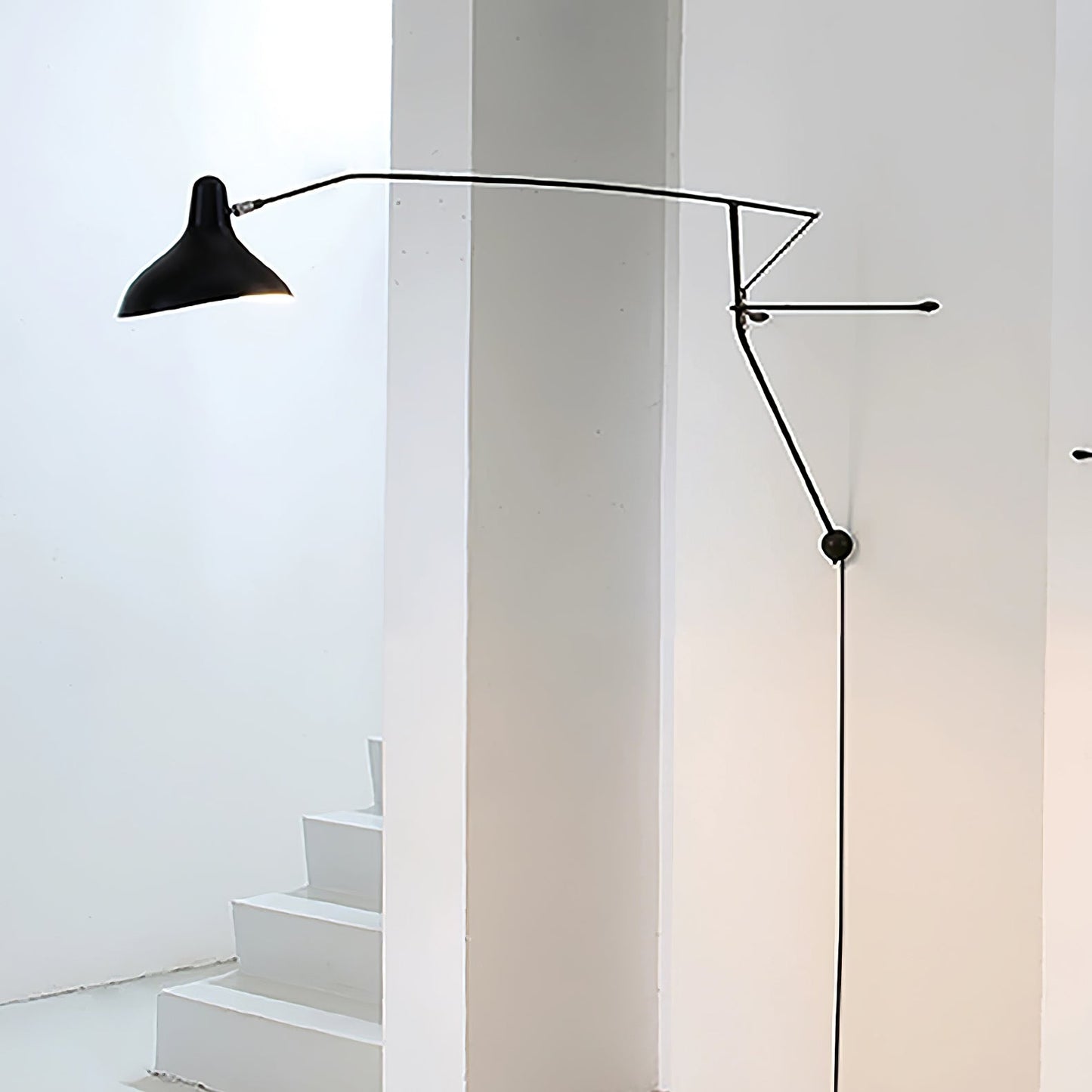 Mantis Arm Wall Lamp Black Metal LED Indoor Light