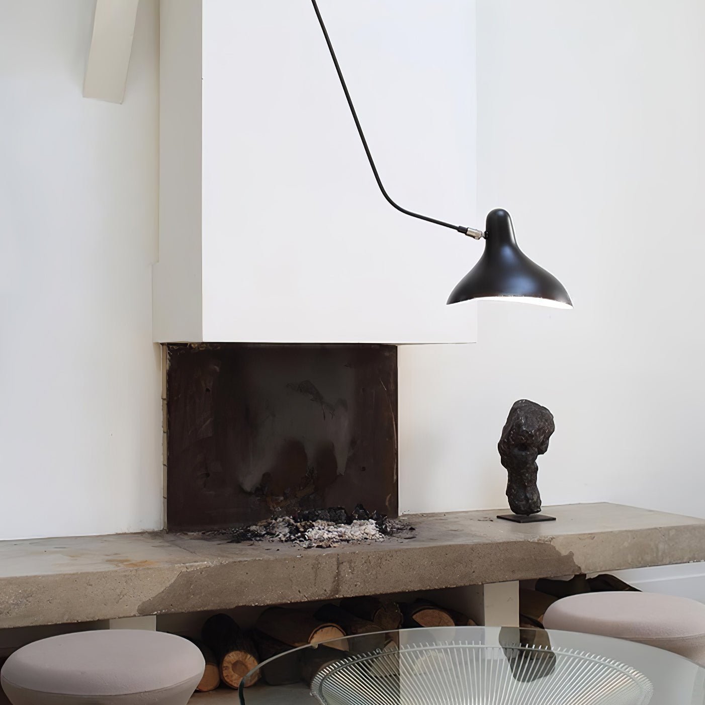 Mantis Arm Wall Lamp Black Metal LED Indoor Light