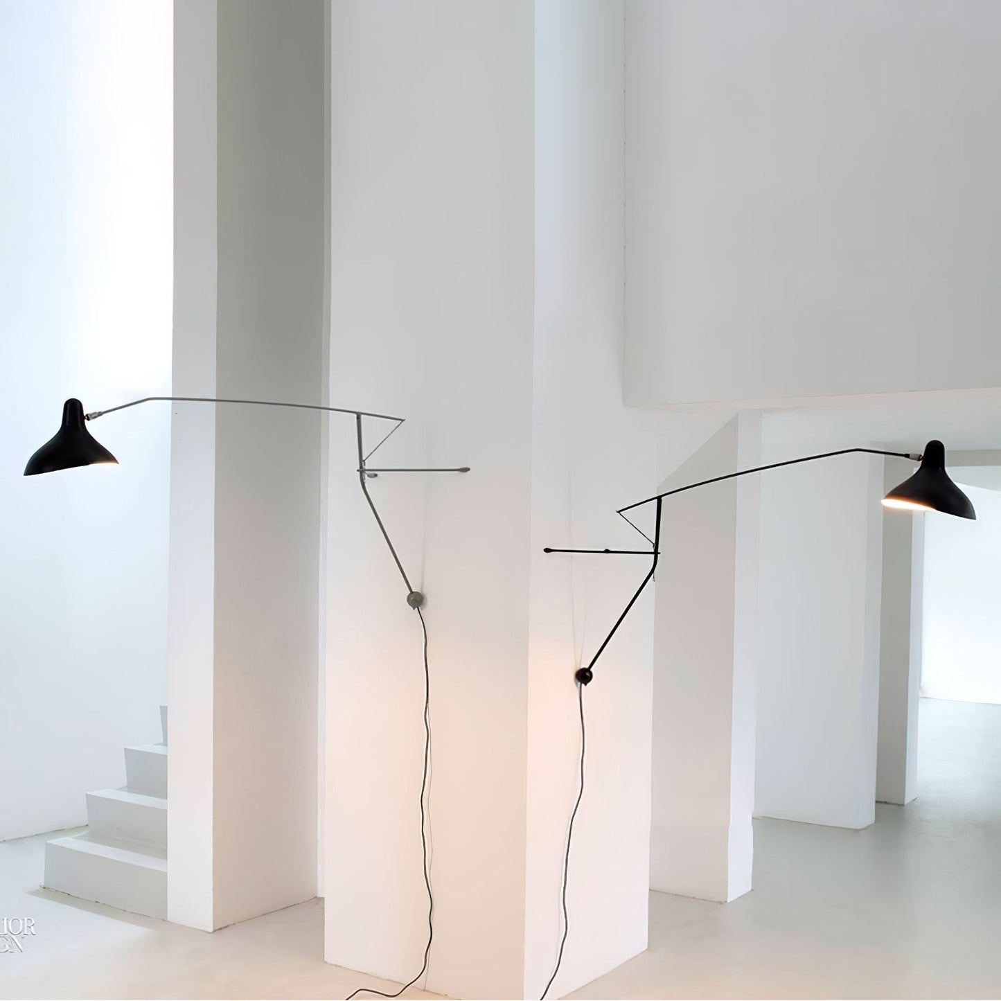Mantis Arm Wall Lamp Black Metal LED Indoor Light