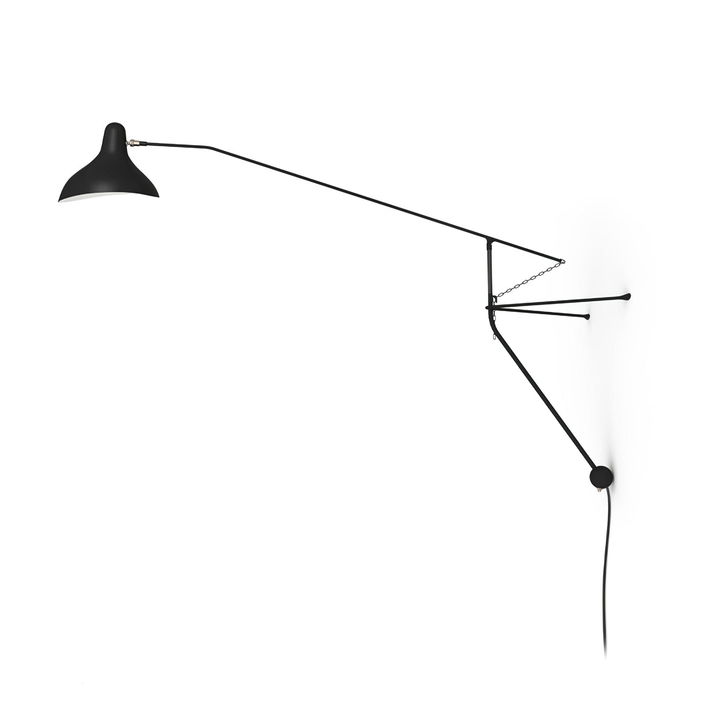 Mantis Arm Wall Lamp Black Metal LED Indoor Light