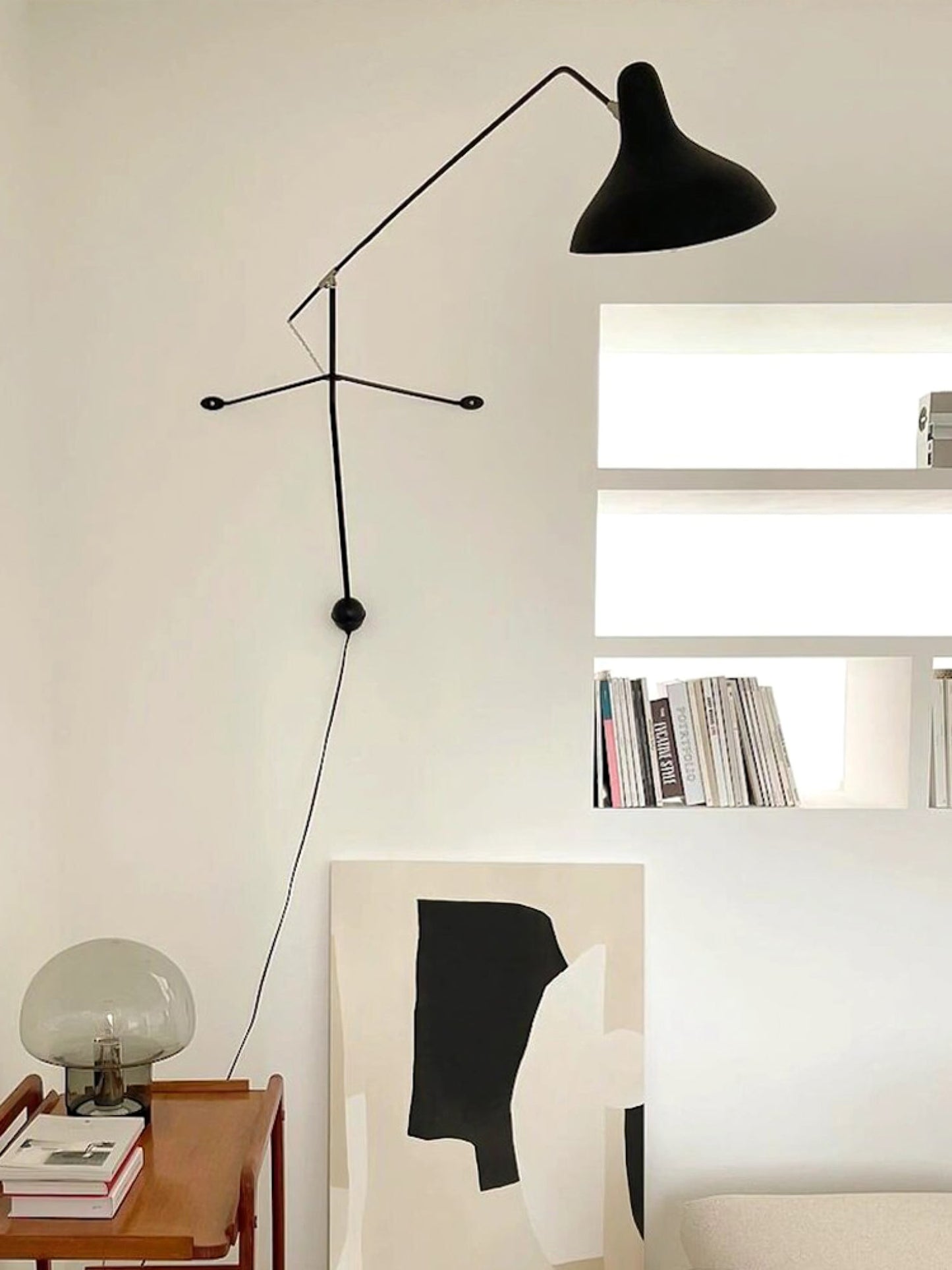 Mantis Arm Wall Lamp Black Metal LED Indoor Light
