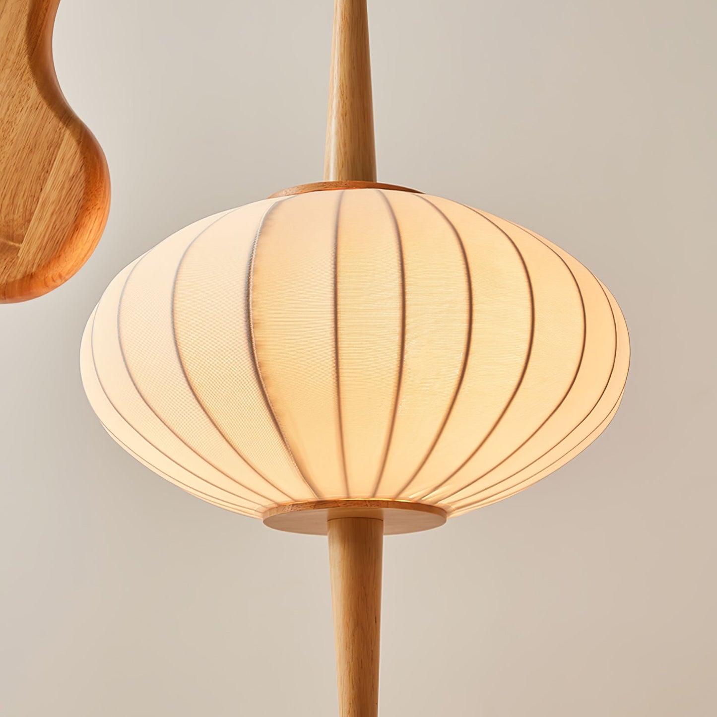 Mantis Wood Floor Lamp with LED, Indoor Use, Abstract Design