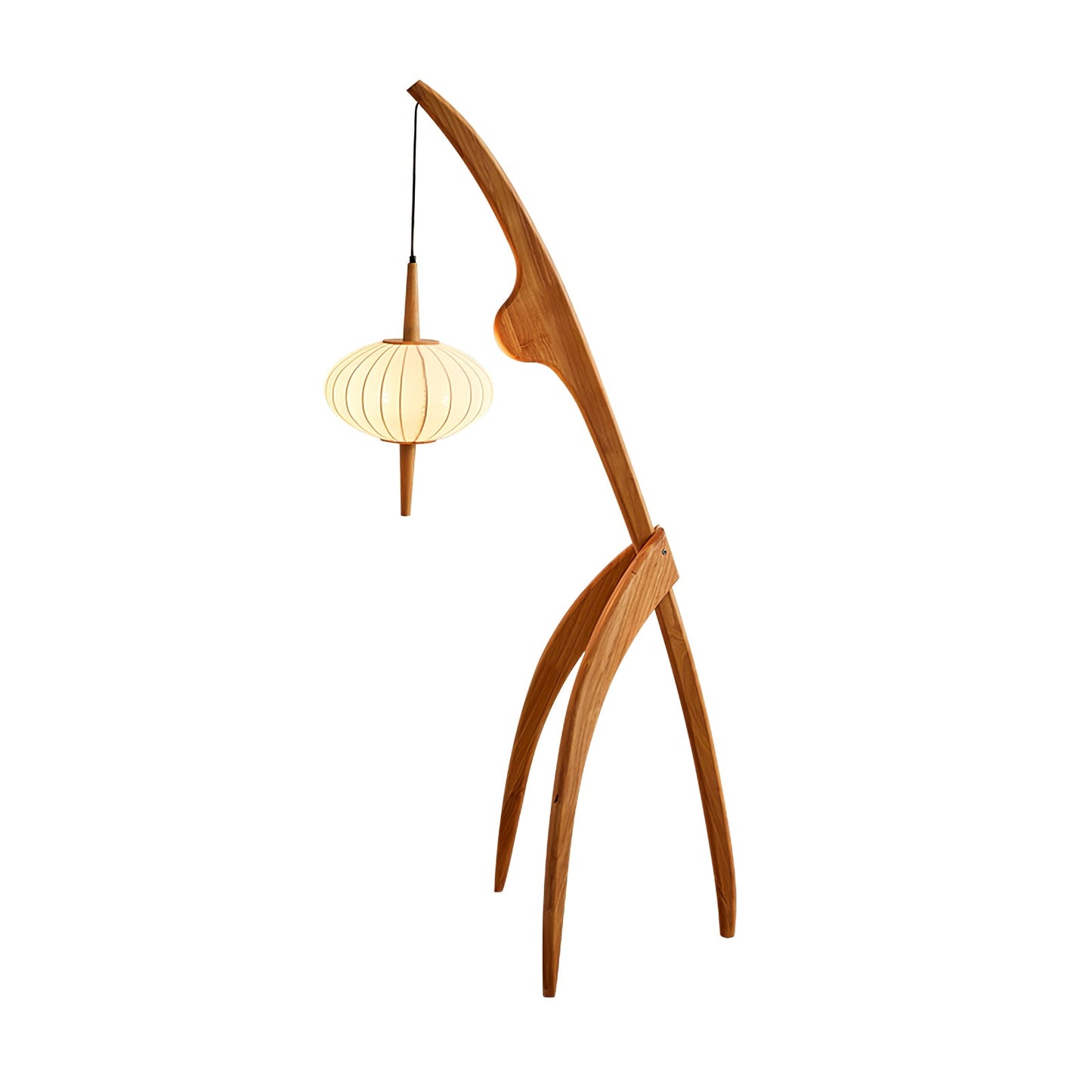Mantis Wood Floor Lamp with LED, Indoor Use, Abstract Design
