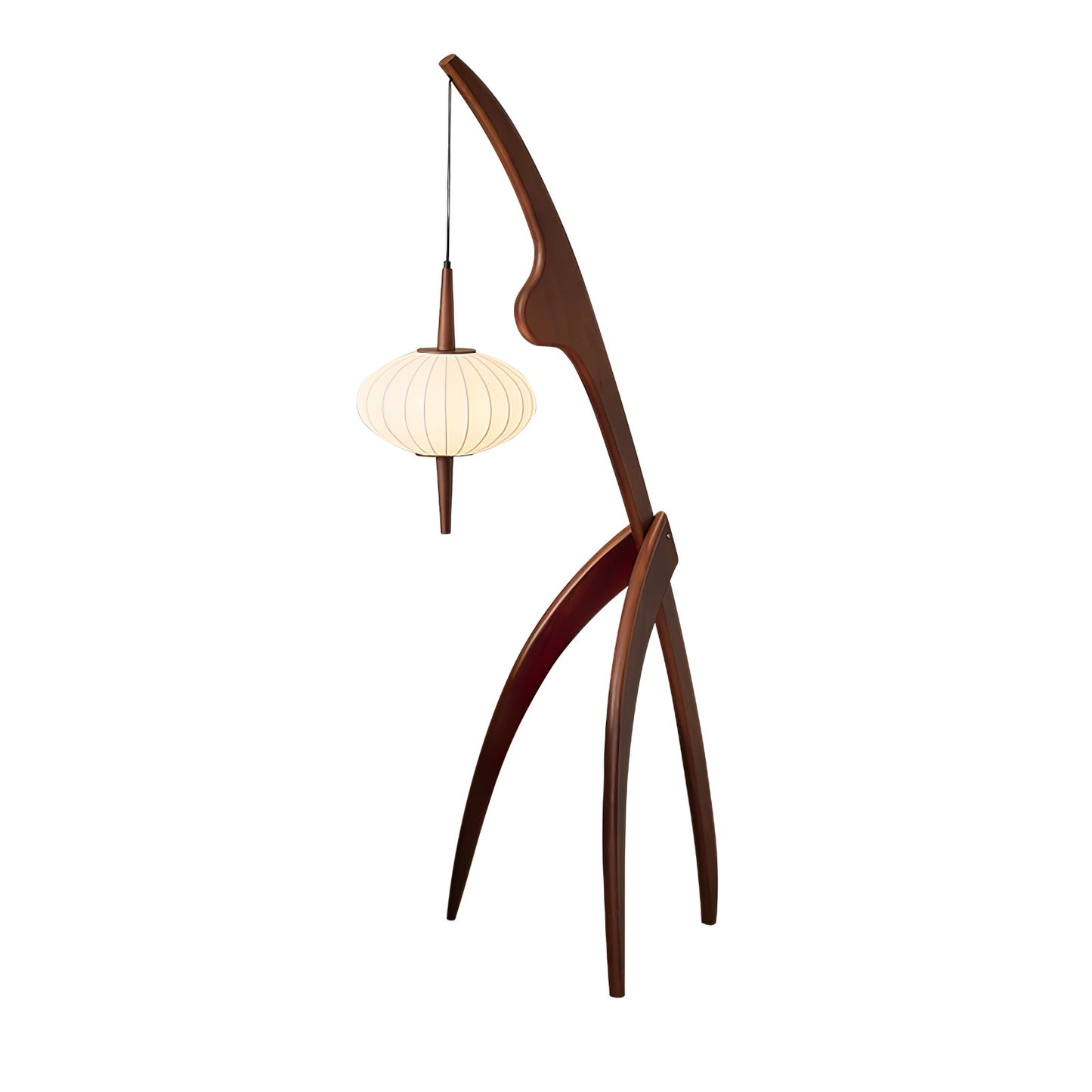 Mantis Wood Floor Lamp with LED, Indoor Use, Abstract Design