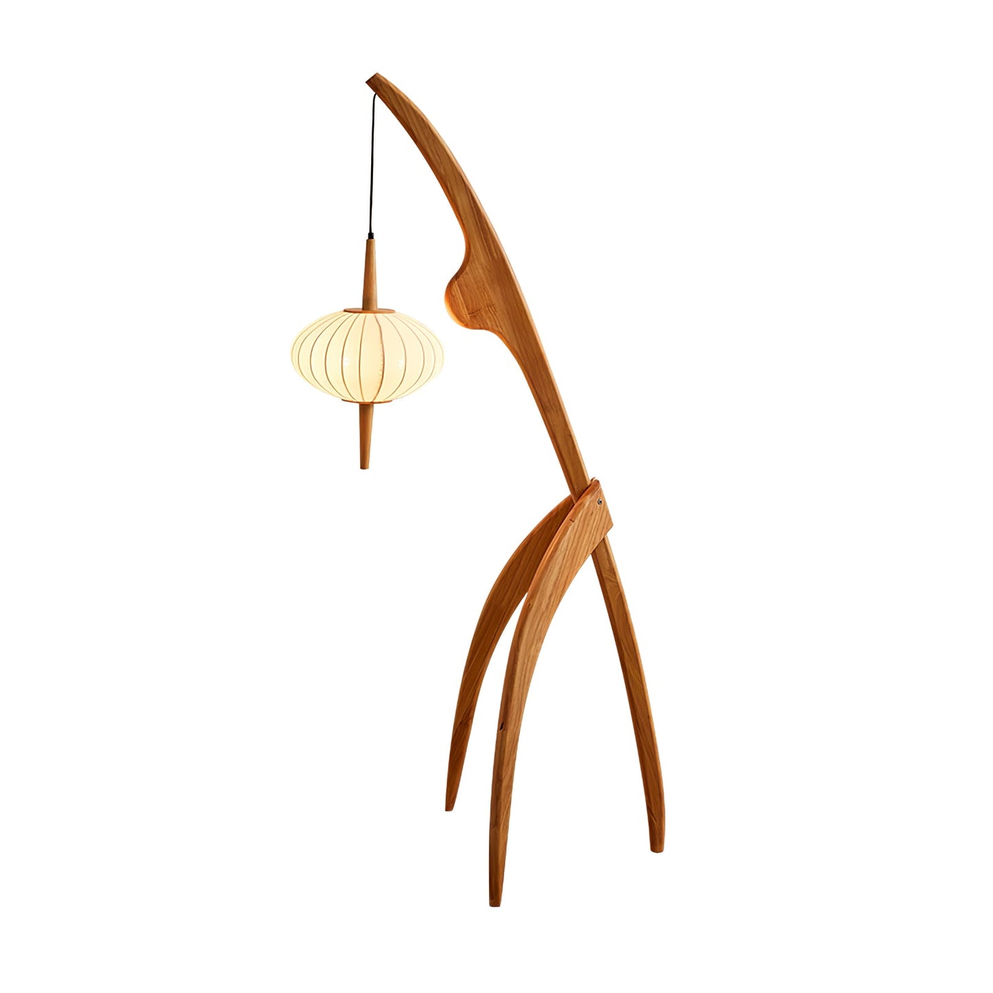 Mantis Wood Floor Lamp with LED, Indoor Use, Abstract Design