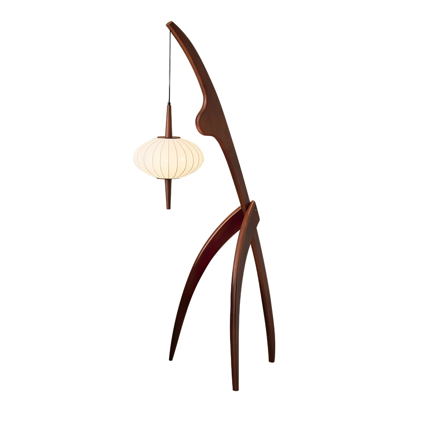 Mantis Wood Floor Lamp with LED, Indoor Use, Abstract Design