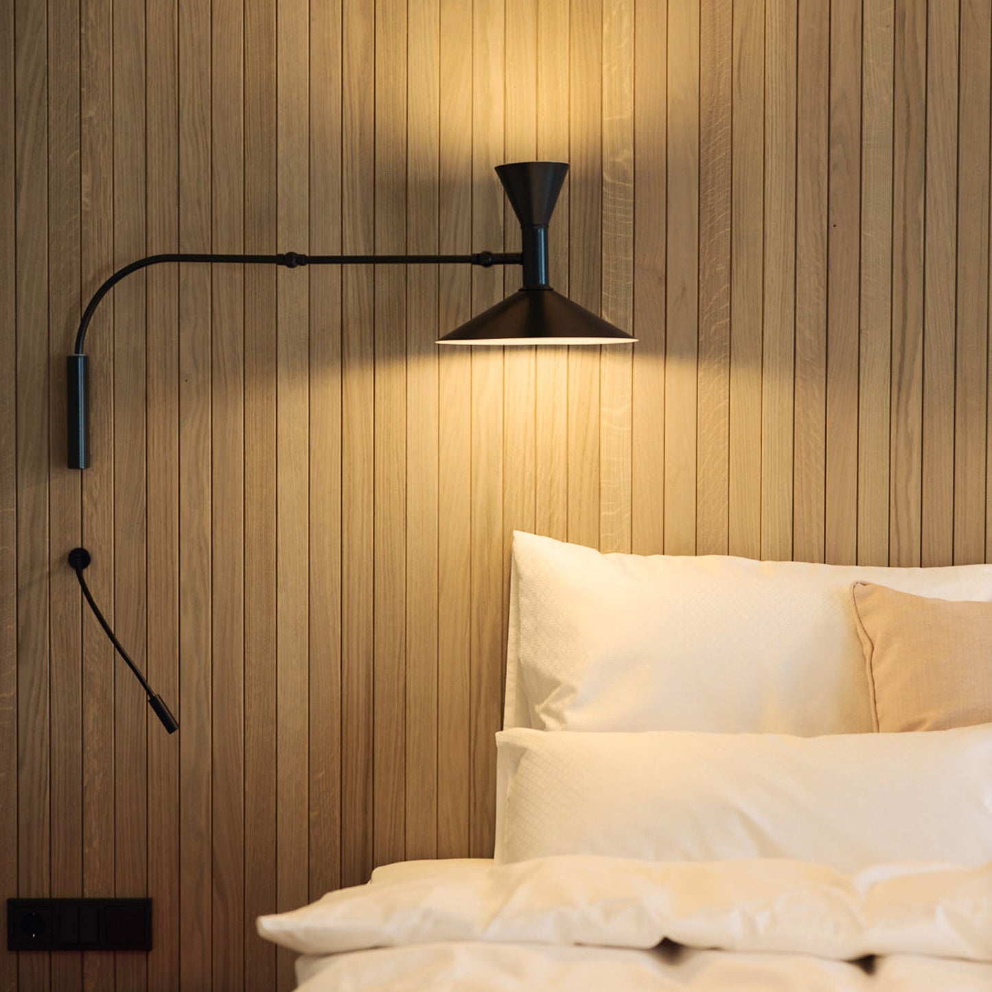 Marseille Plug-in Wall Light with Adjustable Arm and LED
