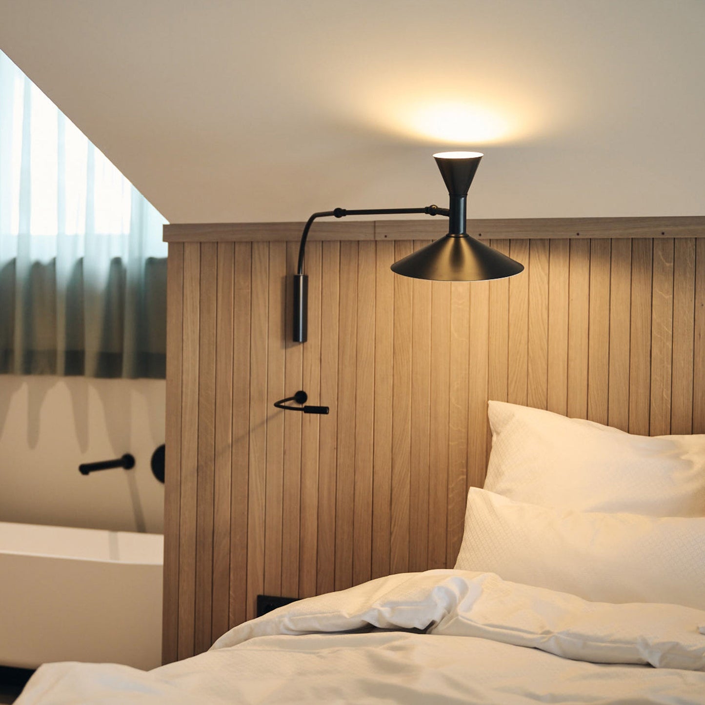 Marseille Plug-in Wall Light with Adjustable Arm and LED