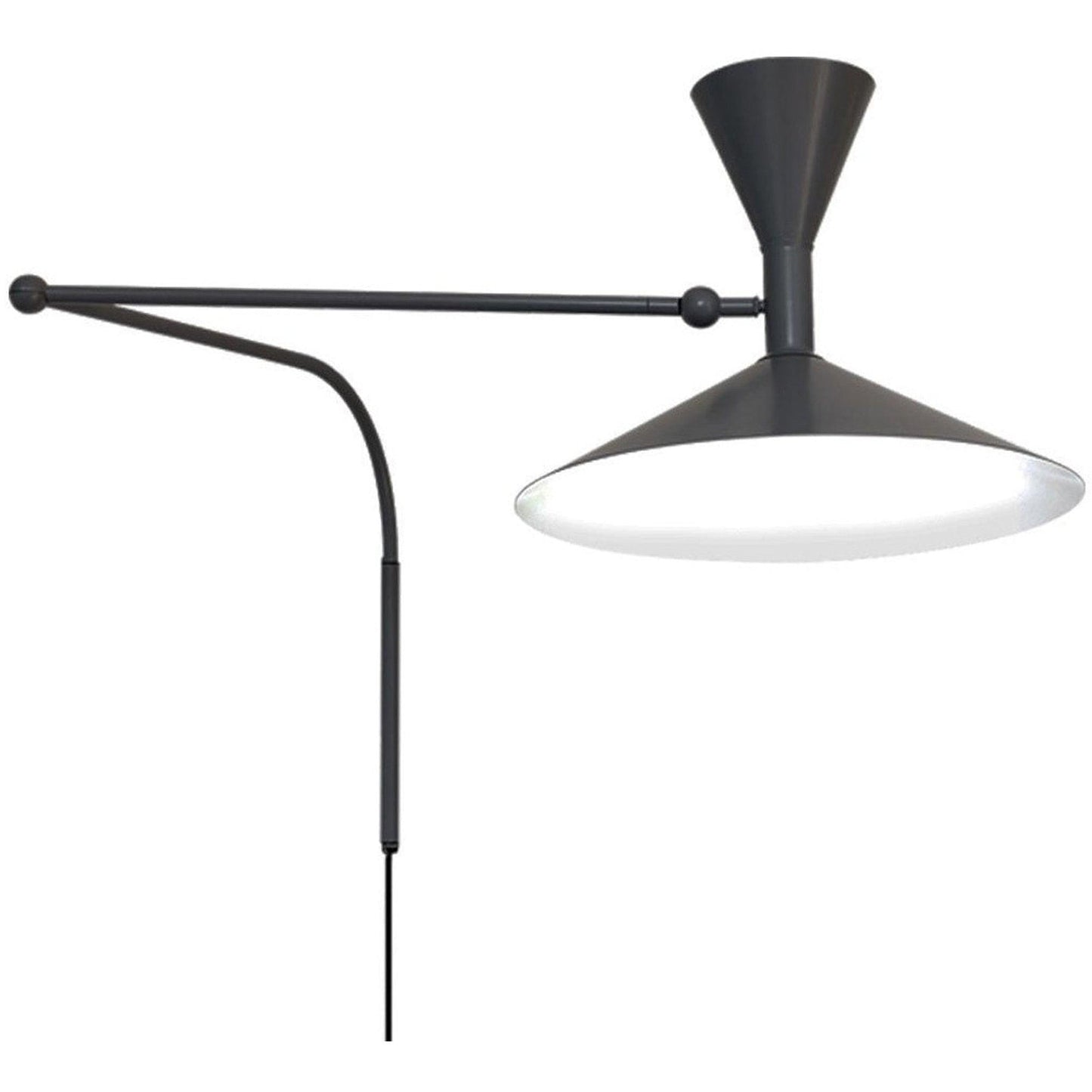Marseille Plug-in Wall Light with Adjustable Arm and LED