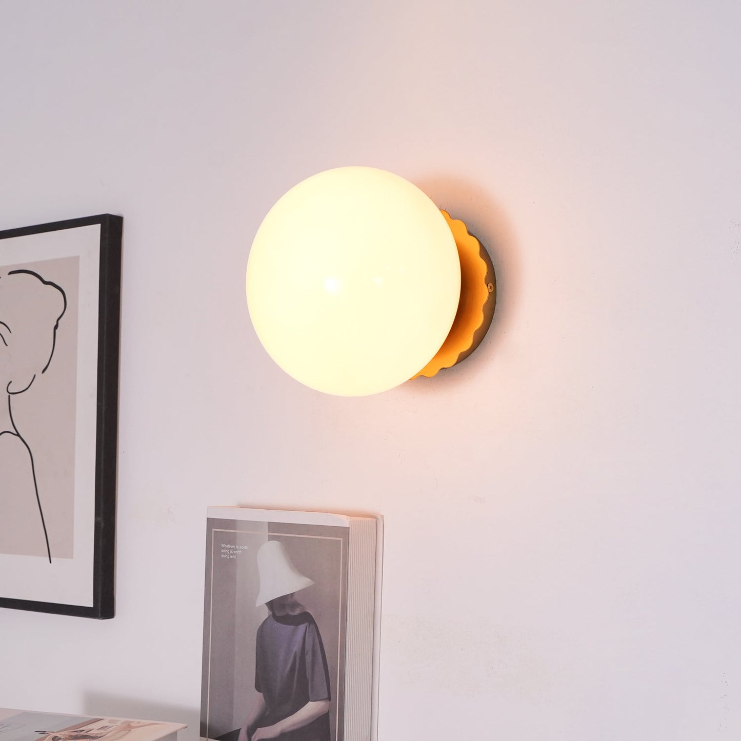 Marshmallow Sconces Pink Glass LED Wall/Ceiling Light