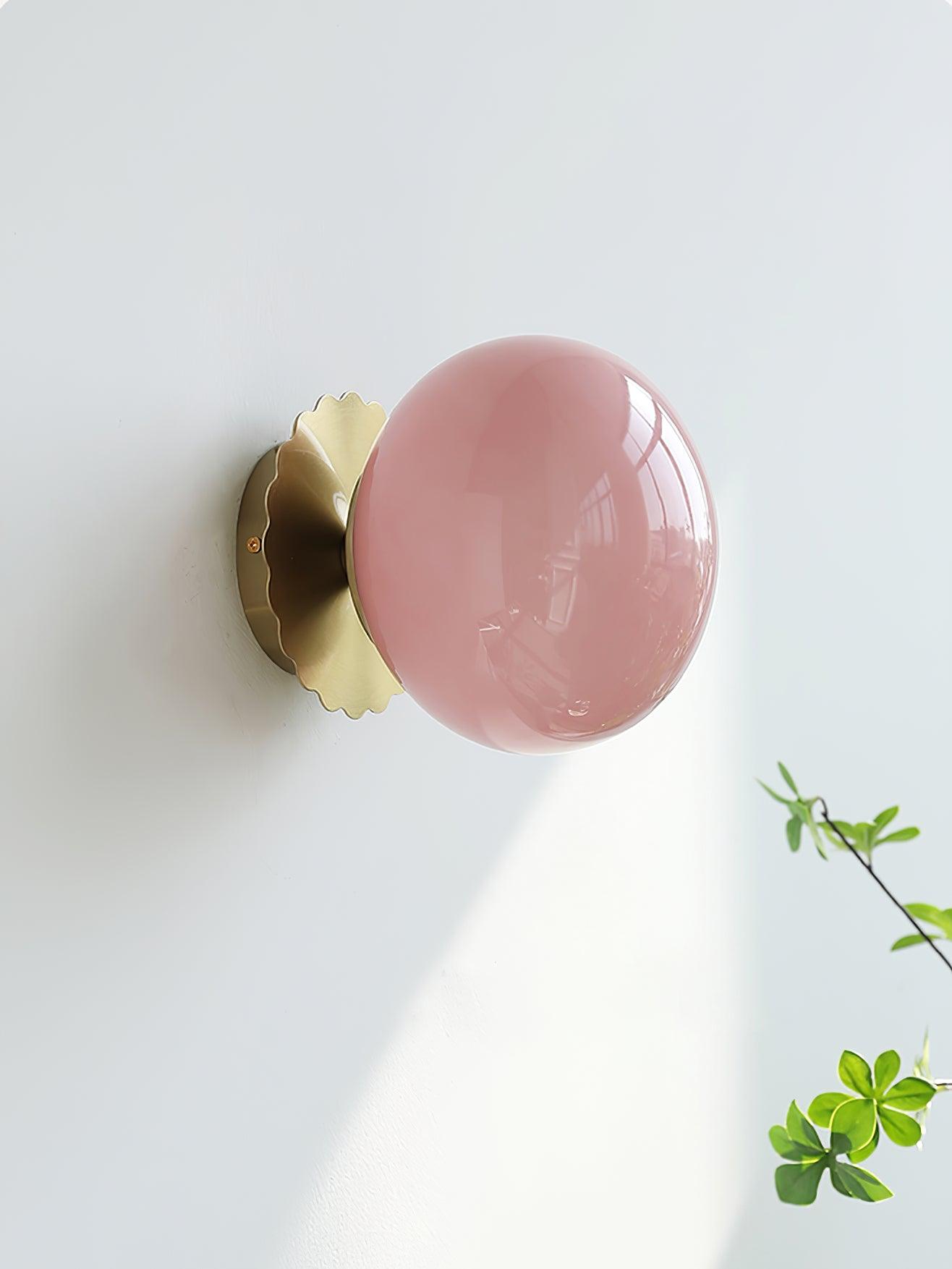 Marshmallow Sconces Pink Glass LED Wall/Ceiling Light