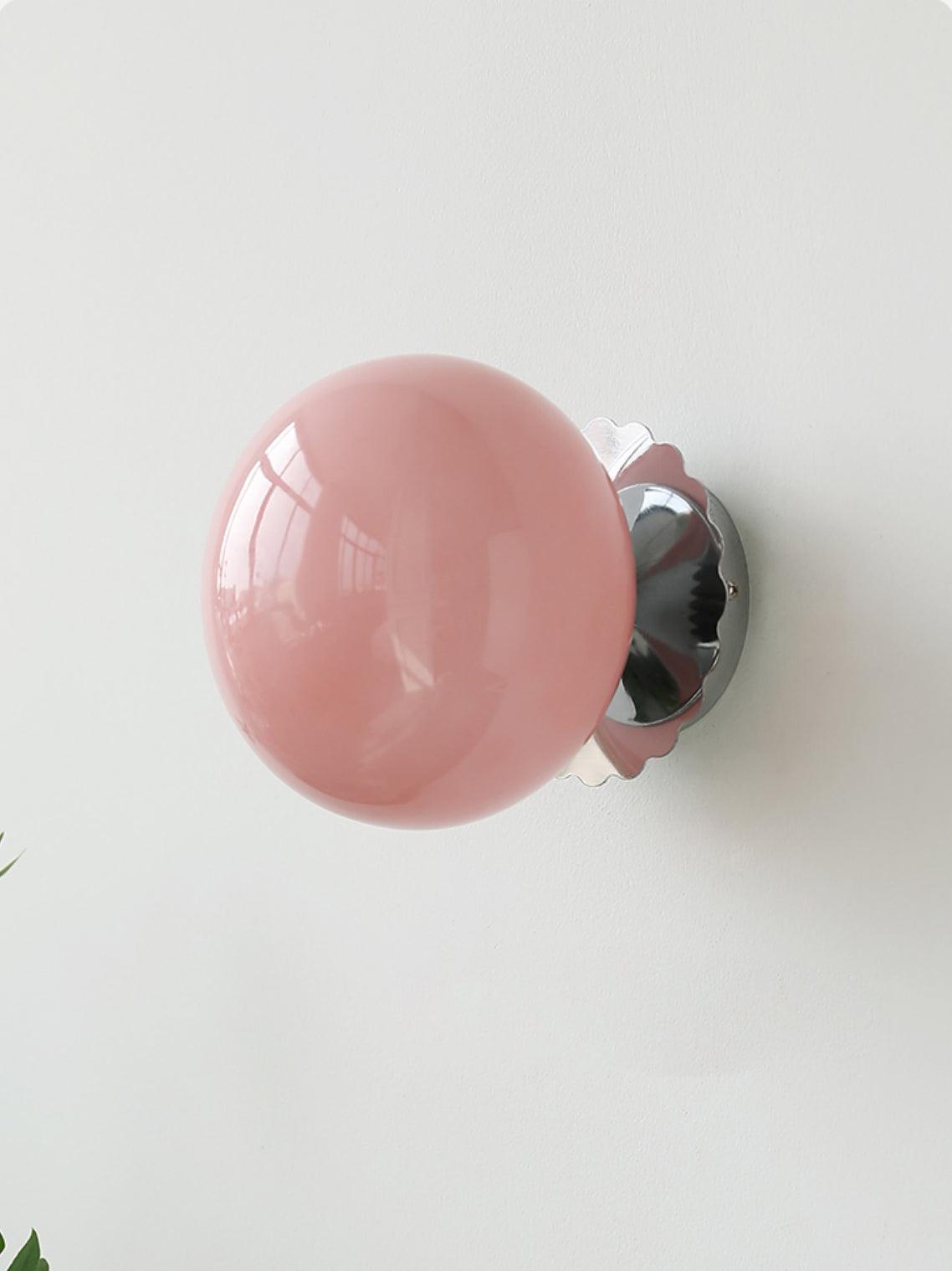 Marshmallow Sconces Pink Glass LED Wall/Ceiling Light
