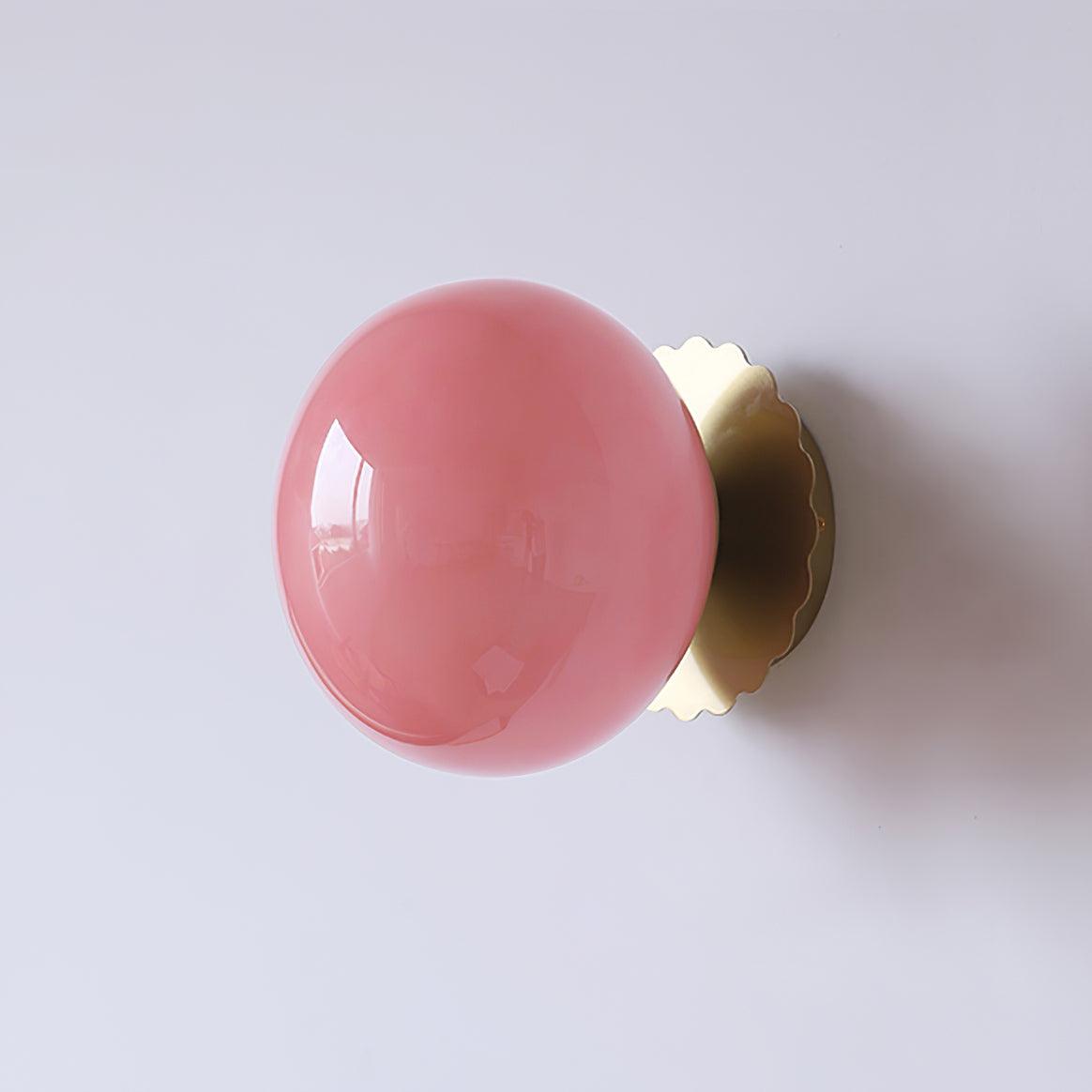 Marshmallow Sconces Pink Glass LED Wall/Ceiling Light
