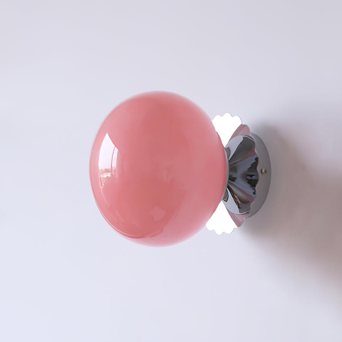 Marshmallow Sconces Pink Glass LED Wall/Ceiling Light