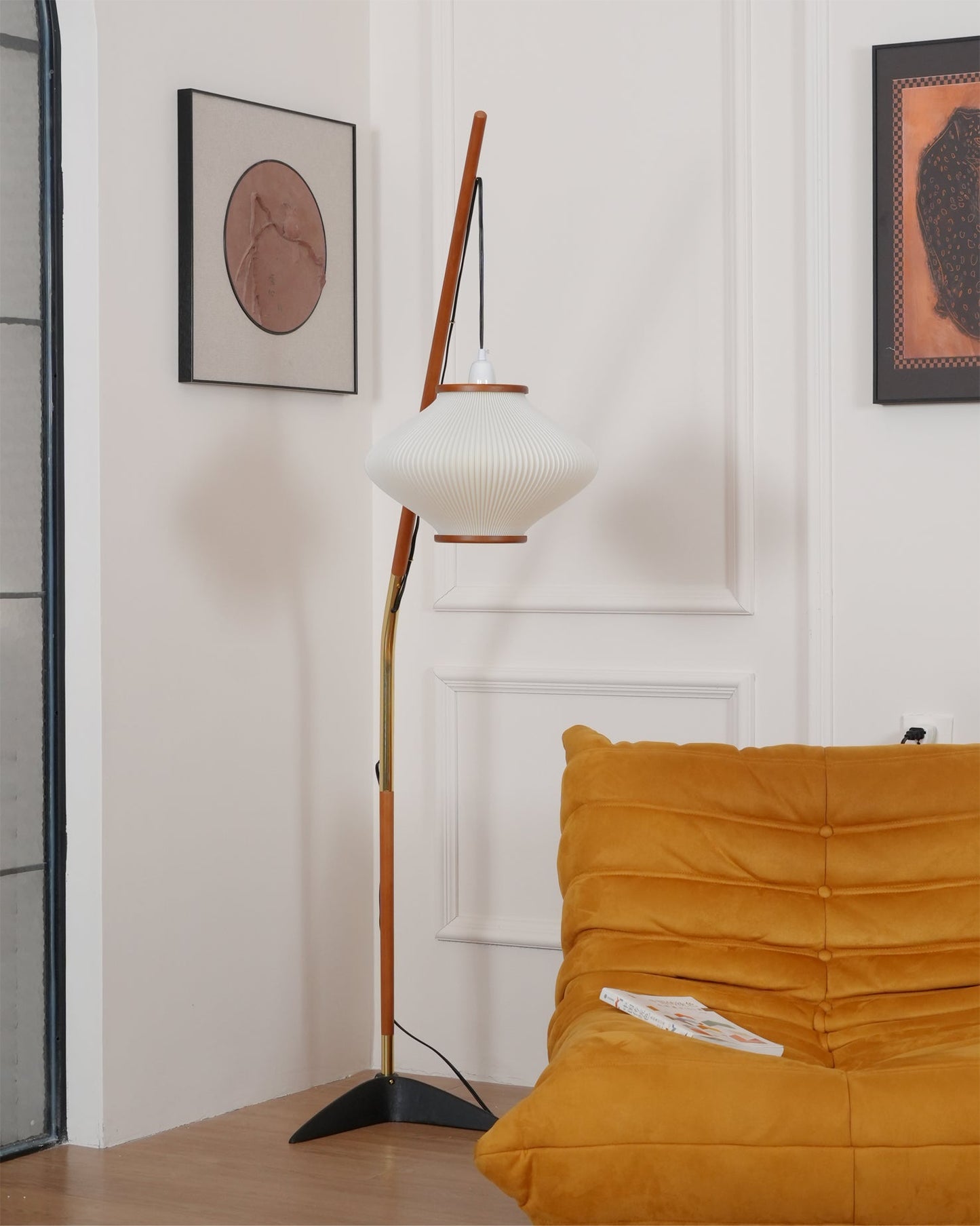 Matsusu Floor Lamp LED Brass Ash Wood Indoor Lighting