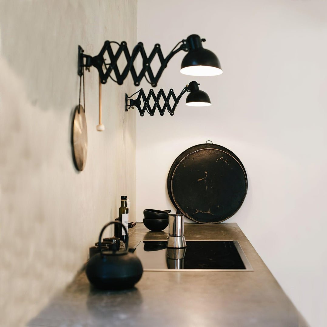 Maxon Adjustable Wall Lamp with Scissor Arm LED Light