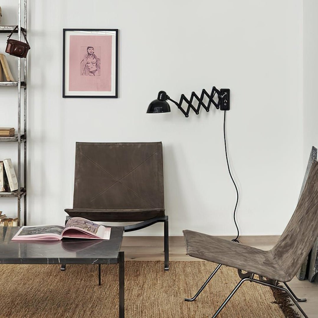 Maxon Adjustable Wall Lamp with Scissor Arm LED Light
