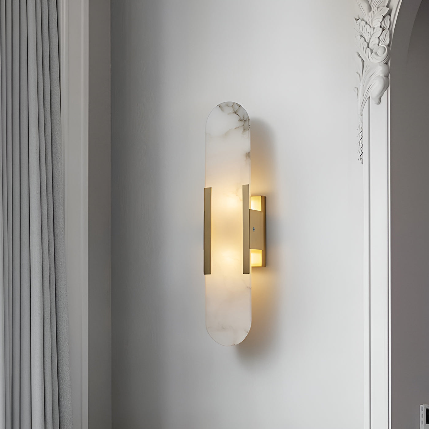Melange Elongated Alabaster Wall Lamp - LED Indoor Lighting