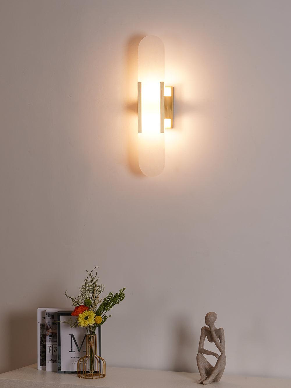 Melange Elongated Alabaster Wall Lamp - LED Indoor Lighting