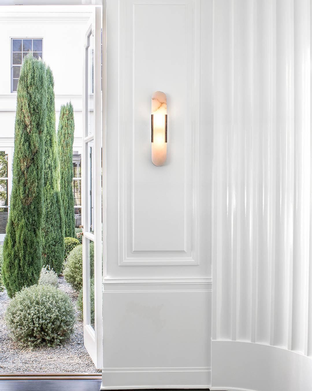 Melange Elongated Alabaster Wall Lamp - LED Indoor Lighting