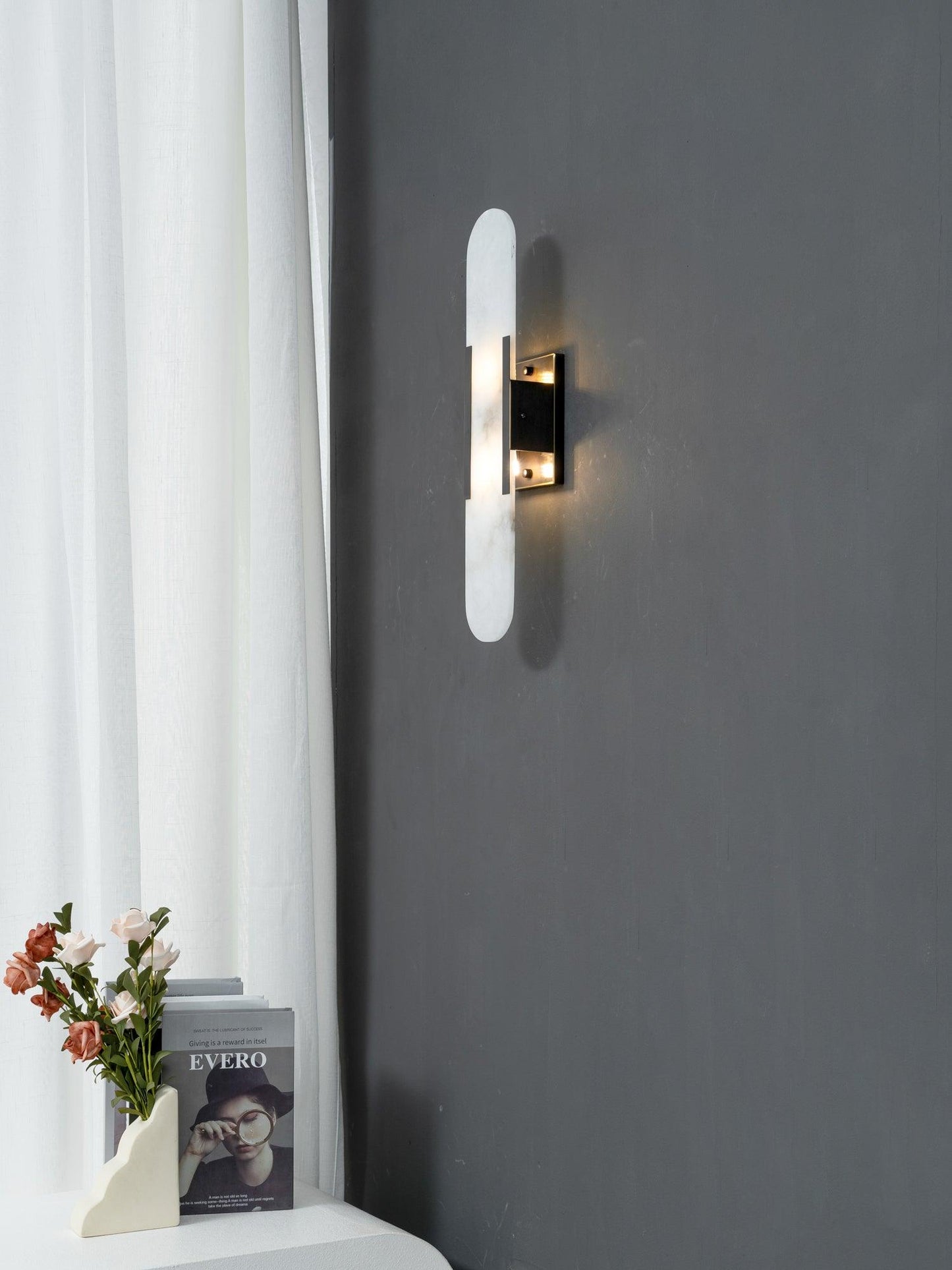 Melange Elongated Alabaster Wall Lamp - LED Indoor Lighting