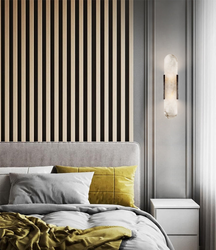 Melange Elongated Alabaster Wall Lamp - LED Indoor Lighting