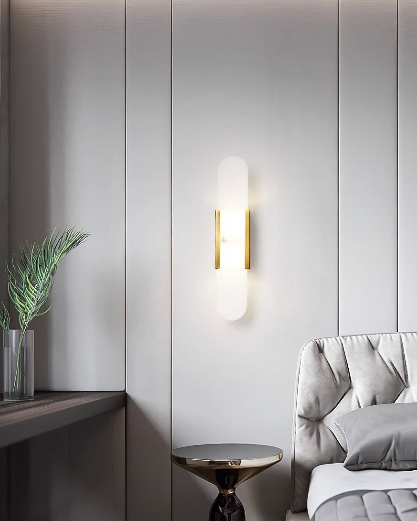 Melange Elongated Alabaster Wall Lamp - LED Indoor Lighting