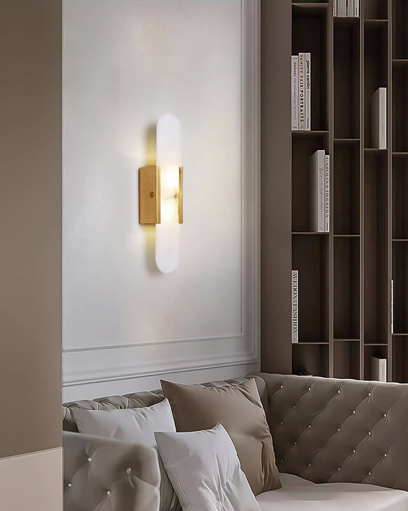 Melange Elongated Alabaster Wall Lamp - LED Indoor Lighting